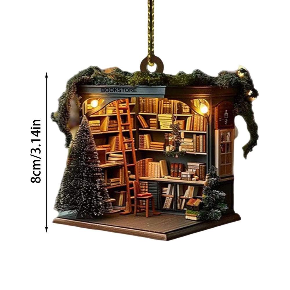 2024 Christmas Christmas Tree Decorations Acrylic Navidad Decoration Bookshelf Pendant Christmas Christmas Tree Decorations Tree Hanging Decorations Stacking Christmas Interior Decorations