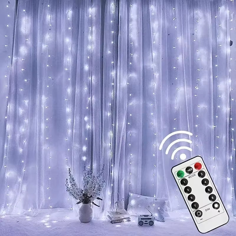 Garland Wedding Fairy Light LED Christmas Light USB Plug Curtain String Lamp Holiday Decor Party Birthday Wall Decoration