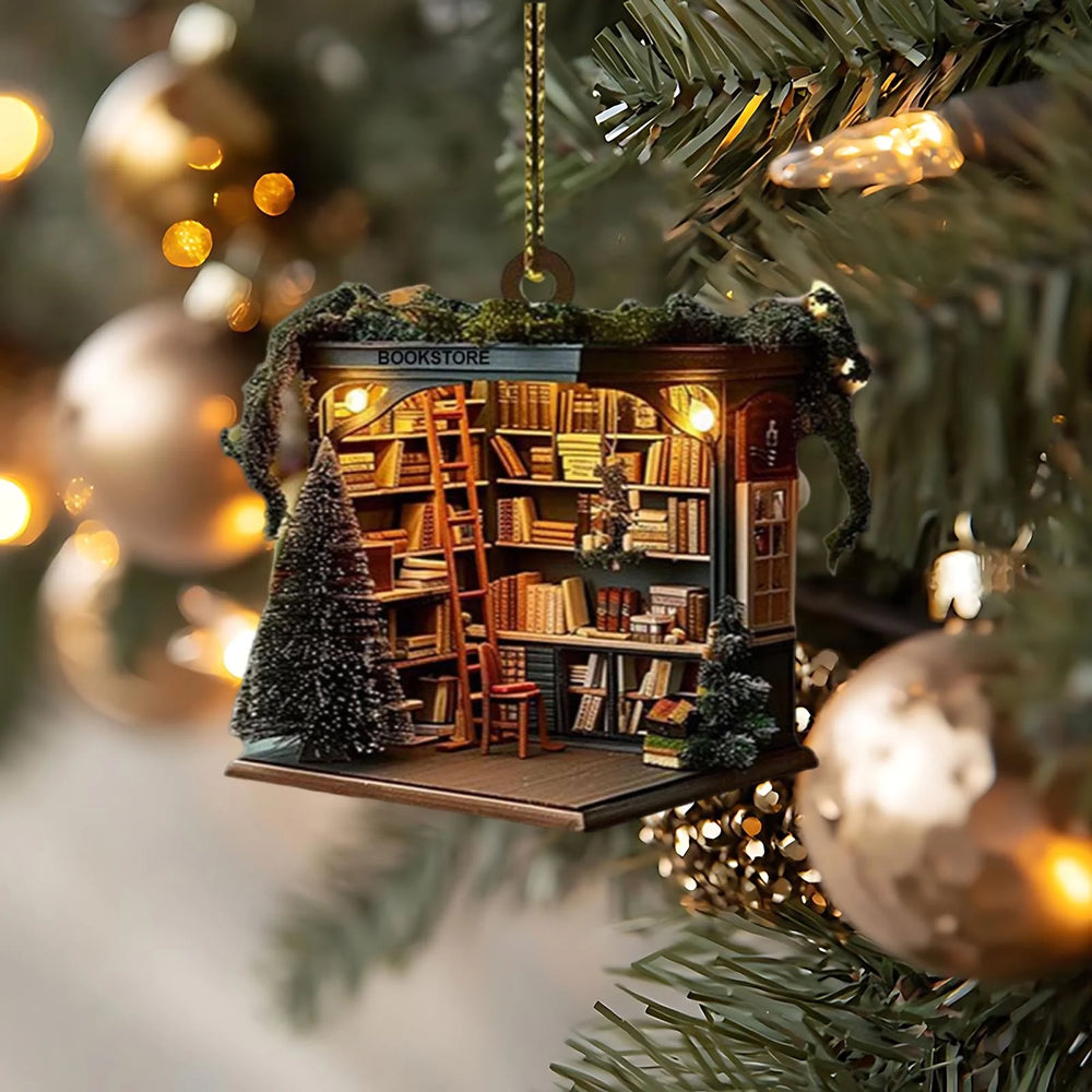 2024 Christmas Christmas Tree Decorations Acrylic Navidad Decoration Bookshelf Pendant Christmas Christmas Tree Decorations Tree Hanging Decorations Stacking Christmas Interior Decorations