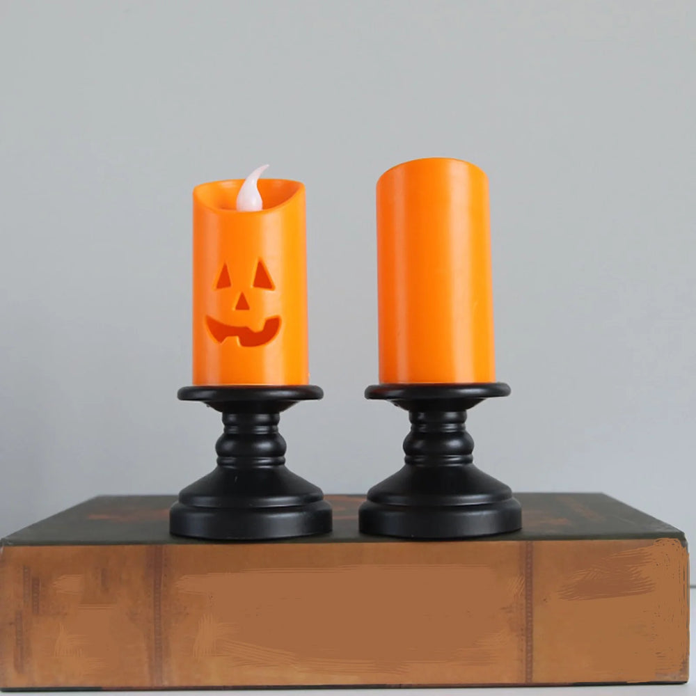 Halloween Pumpkin Lights Halloween LED Candle Light Halloween Decoration Pum-Pkin Lantern Pumpkin Decorations