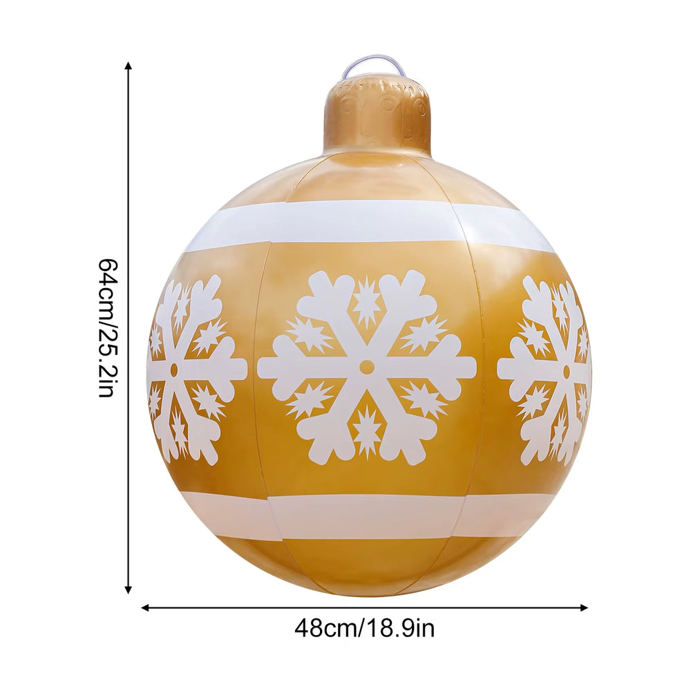 1PC Inflatable Christmas Balls Large PVC Christmas Hanging Ornaments Oversized Christmas Tree Balls Blow up Christmas Balls