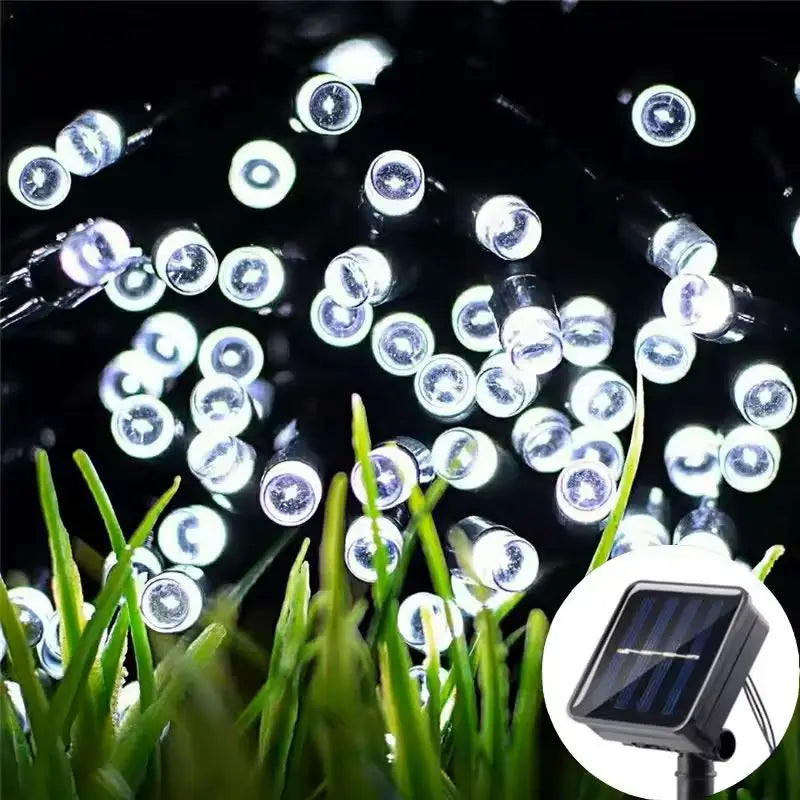 Solar Outdoor Christmas Light Waterproof Solar Outdoor Decoration Suitable for Garden Terrace Wedding Party Decoration