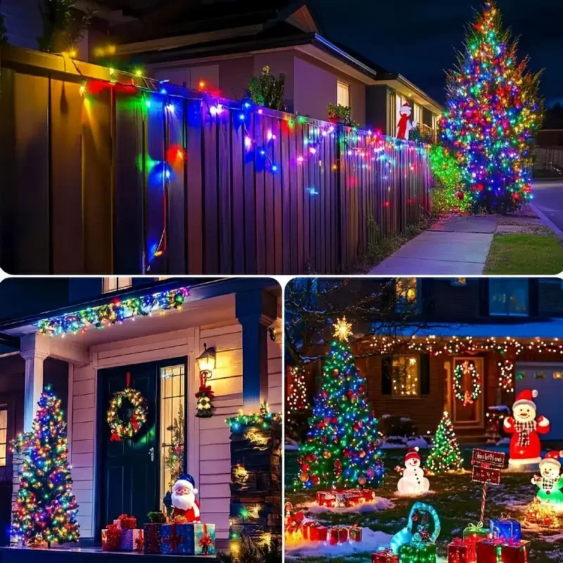 Solar Outdoor Christmas Light Waterproof Solar Outdoor Decoration Suitable for Garden Terrace Wedding Party Decoration