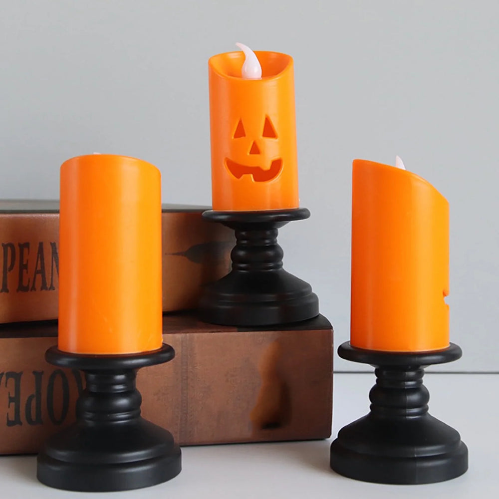 Halloween Pumpkin Lights Halloween LED Candle Light Halloween Decoration Pum-Pkin Lantern Pumpkin Decorations