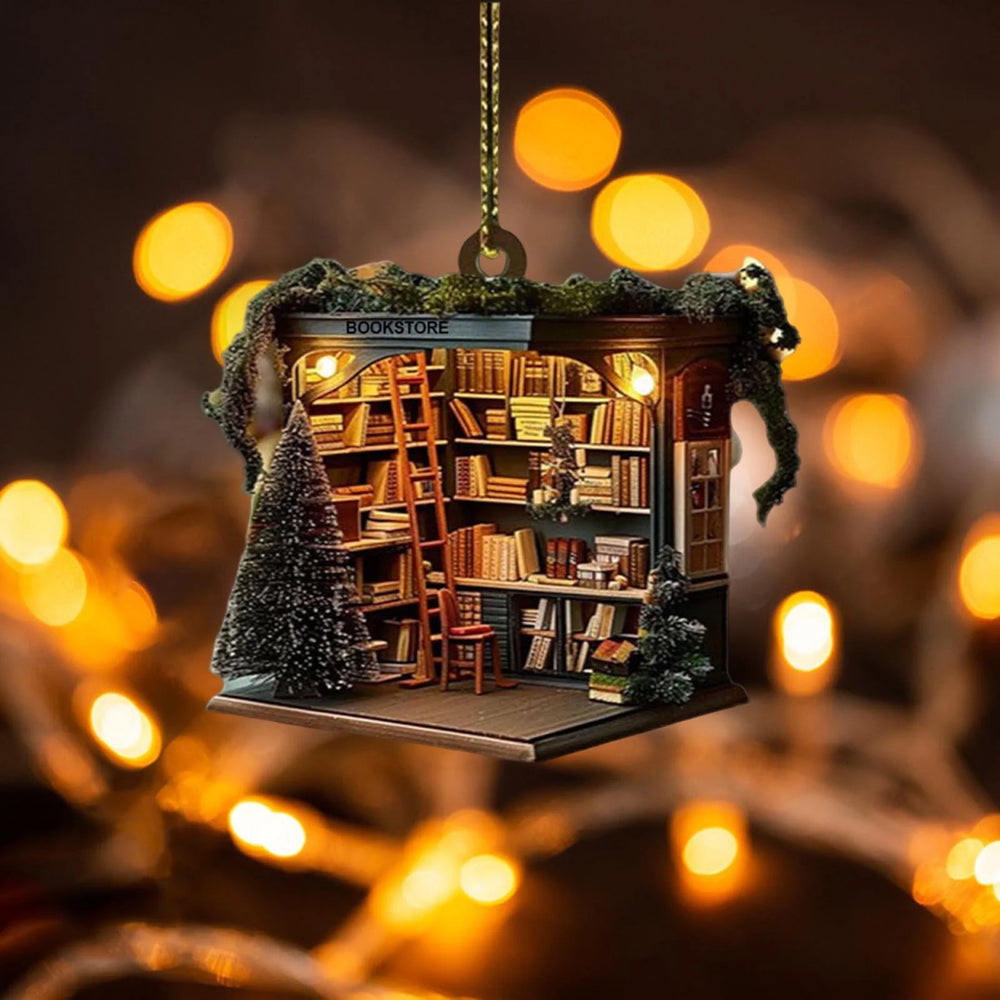 2024 Christmas Christmas Tree Decorations Acrylic Navidad Decoration Bookshelf Pendant Christmas Christmas Tree Decorations Tree Hanging Decorations Stacking Christmas Interior Decorations