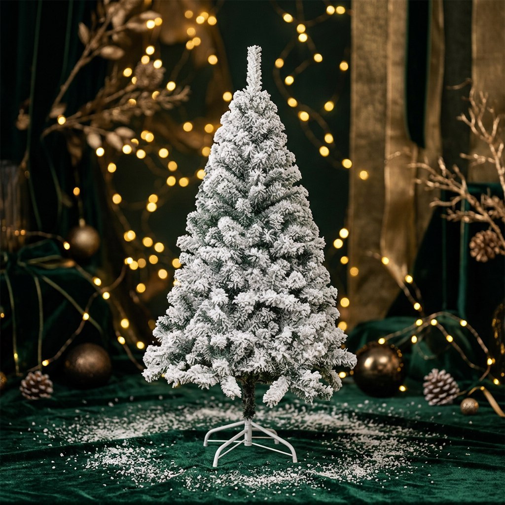 Sapin de Noël artificiel enneigé en PVC